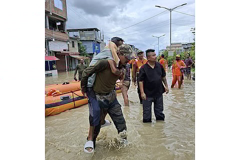 Assam Rifles rescued stranded people